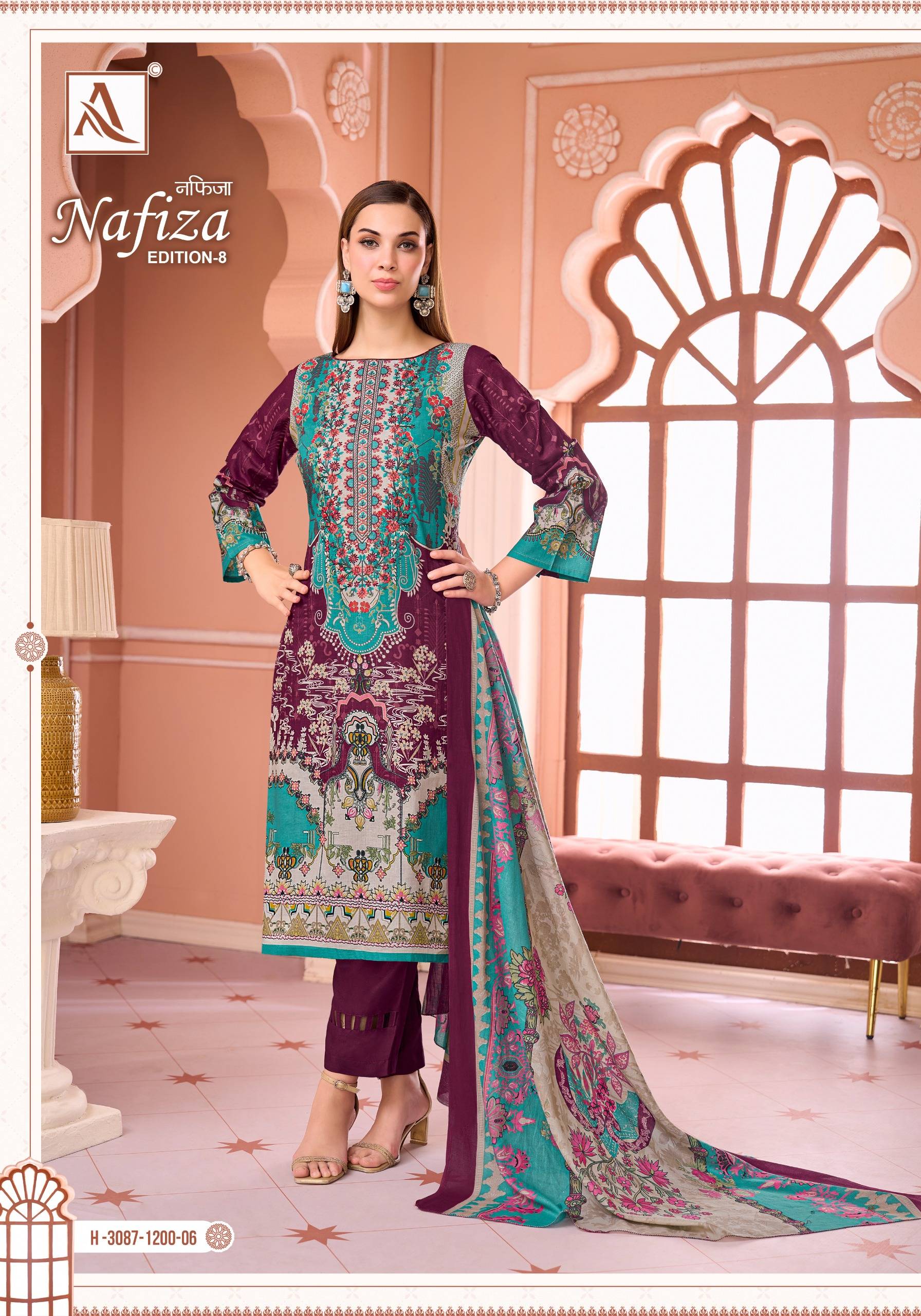 NAFIZA VOL 08 By Alok Suit 01 To 06 Series Beautiful Festive Suits Stylish Fancy Colorful Ethnic Wear Pure Cambric Cotton Print Dresses At Wholesale Price